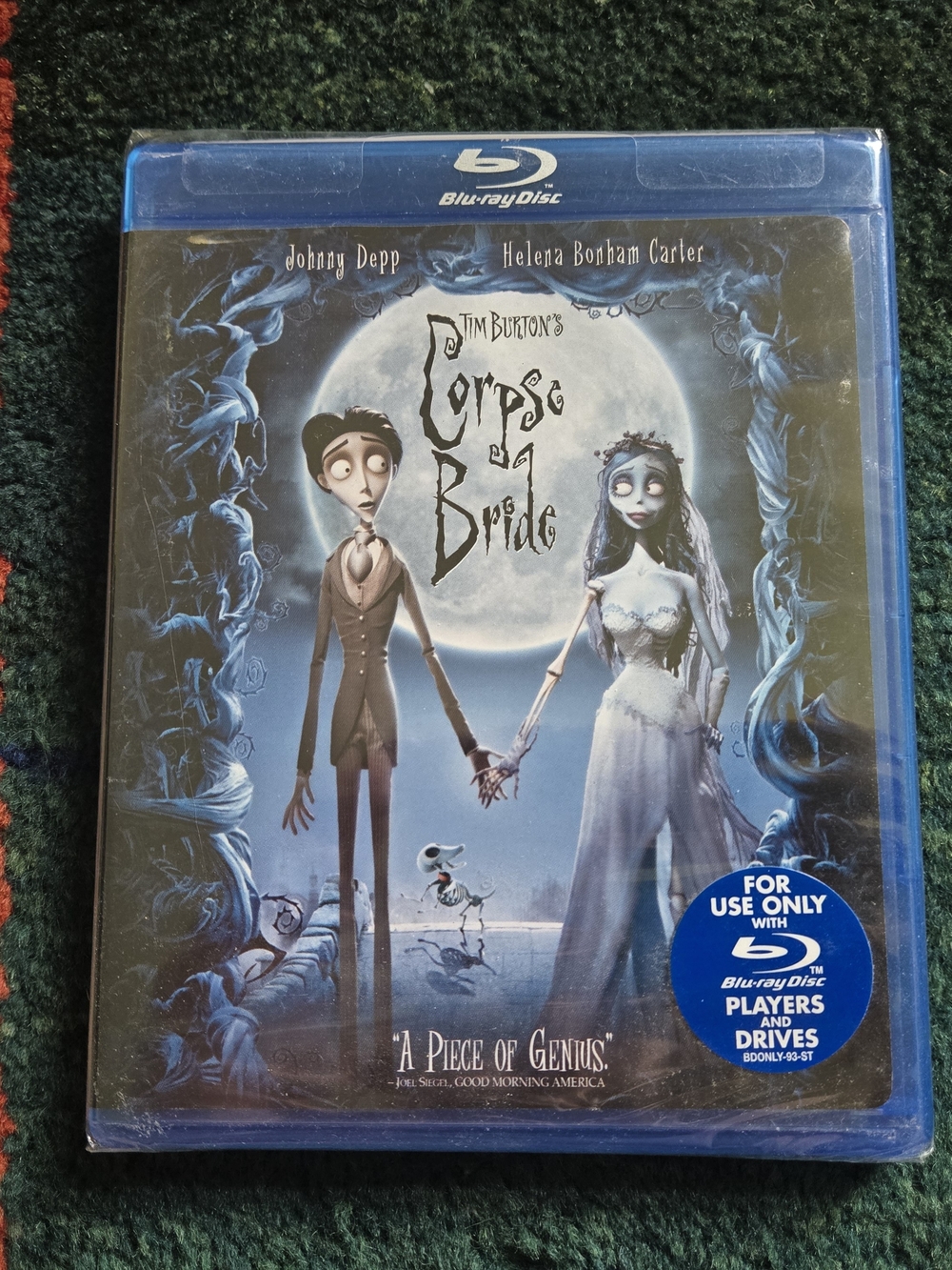 Corpse Bride Blu-ray Warner Bros 2005 Tim Burton SEALED Animated Fantasy
